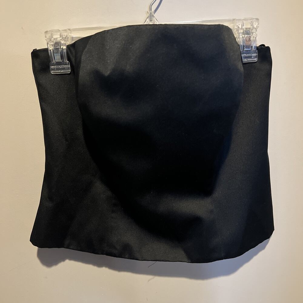 Chelsea Nites Strapless‎ Black Top Size 8 Formal Corset Style Satin